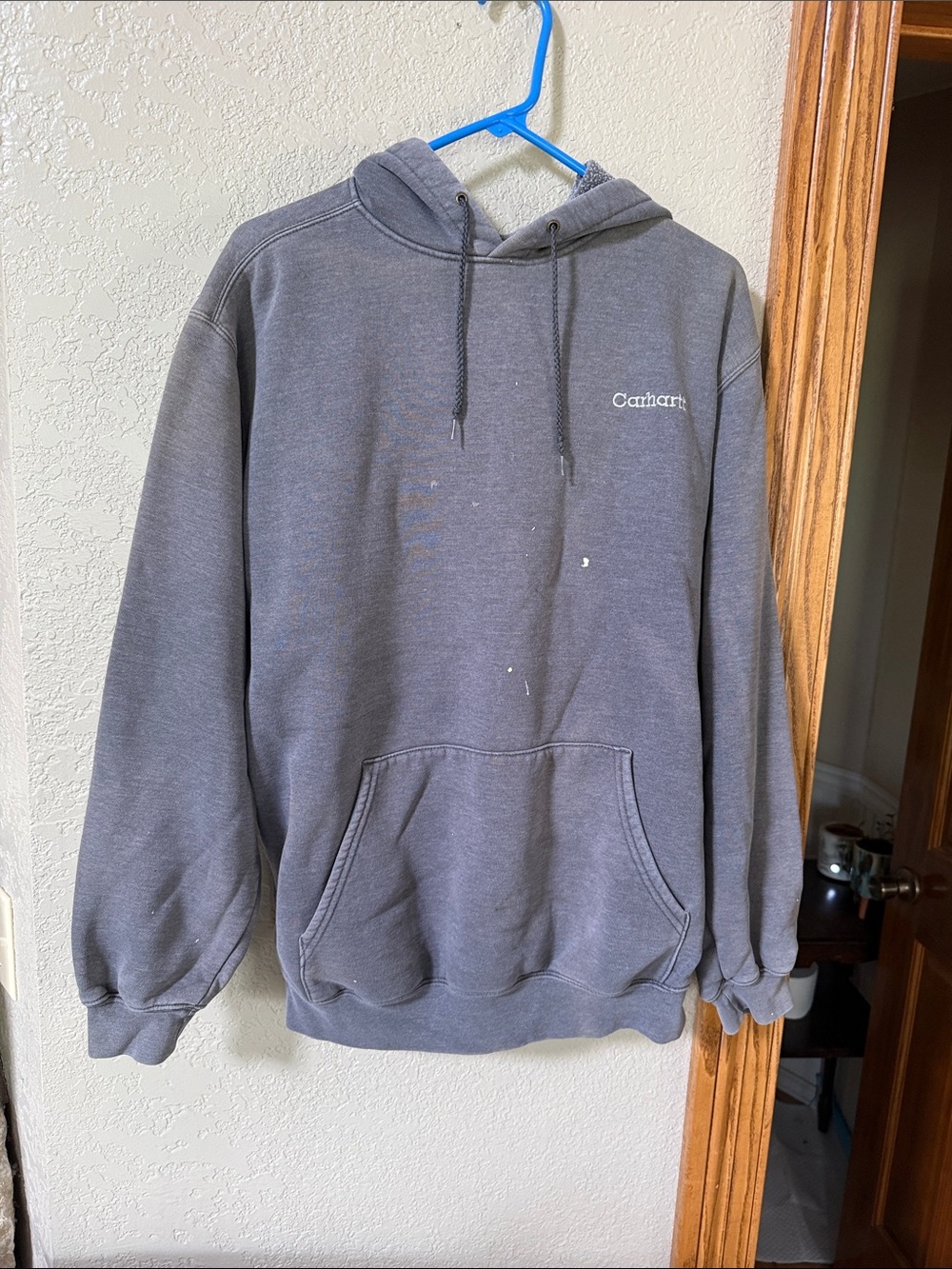 Carhartt Charcoal Gray Pullover Hoodie with Kangaroo Pocket
